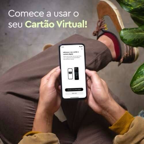 App InfinitePay mostrando cartão virtual